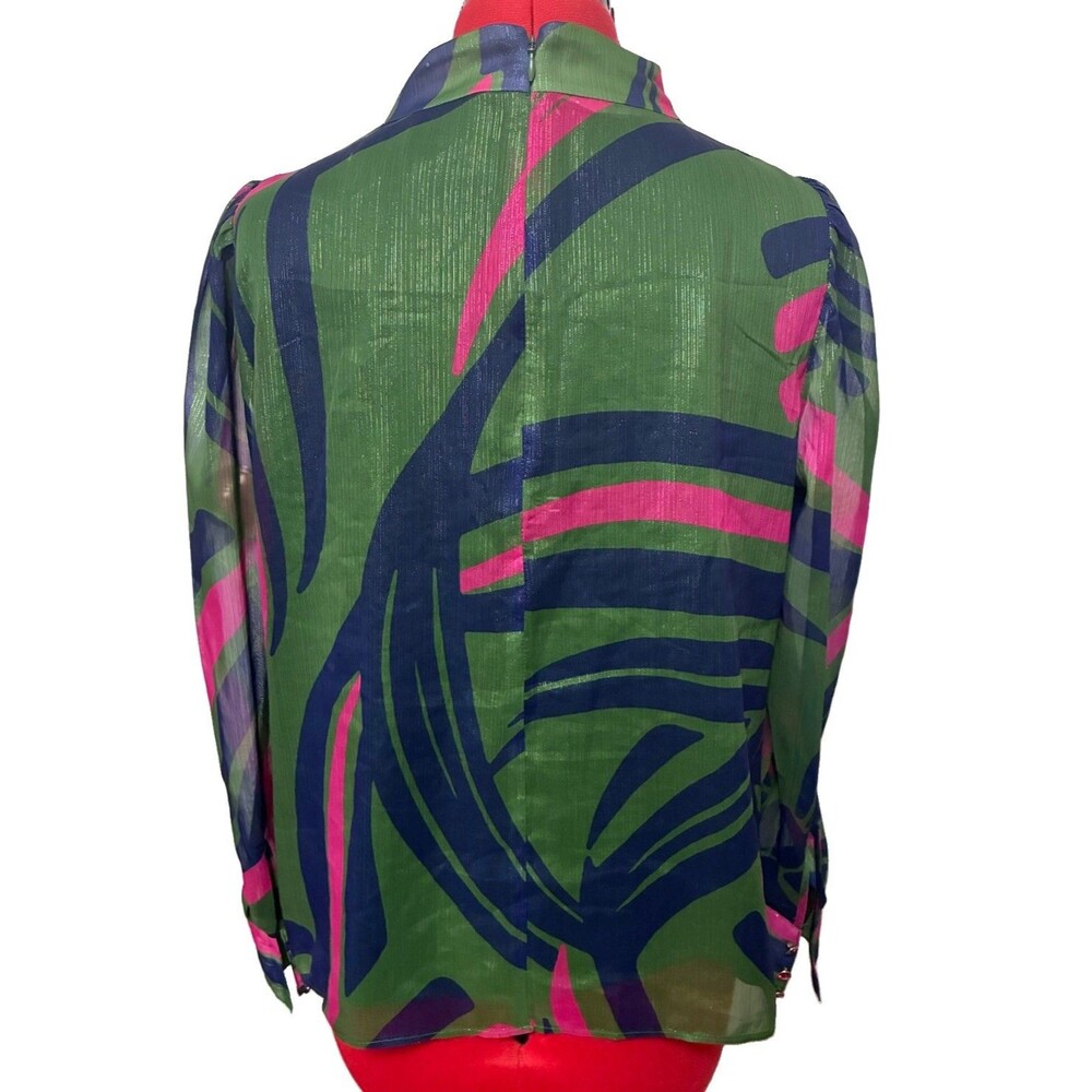 Alden Adair Women’s Green Long Sleeve Blouse Size Medium - Picture 3 of 8
